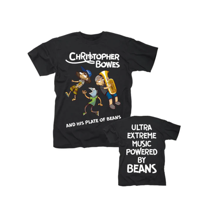 Christopher Bowes "Christopher Bowes And His Plate Of Beans" T-Shirt