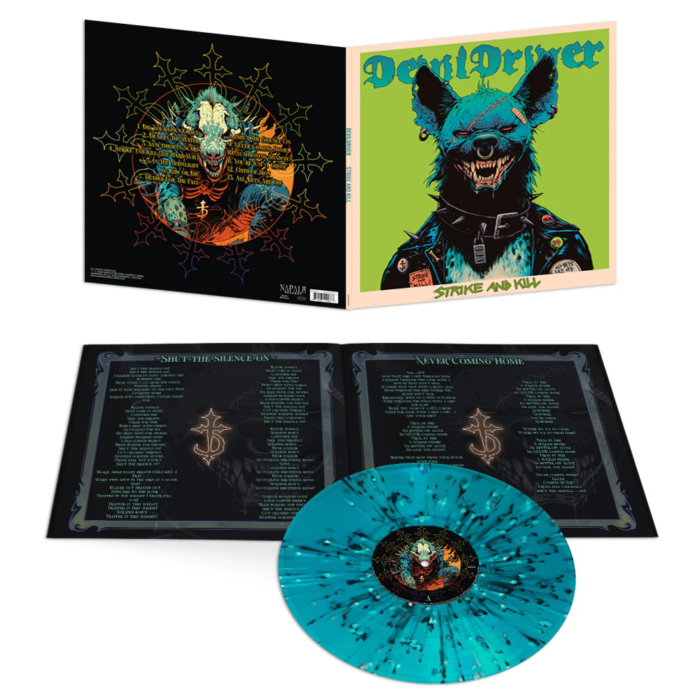 DevilDriver "Strike and Kill (Translucent Turquoise White Black Splatter vinyl)" 12"