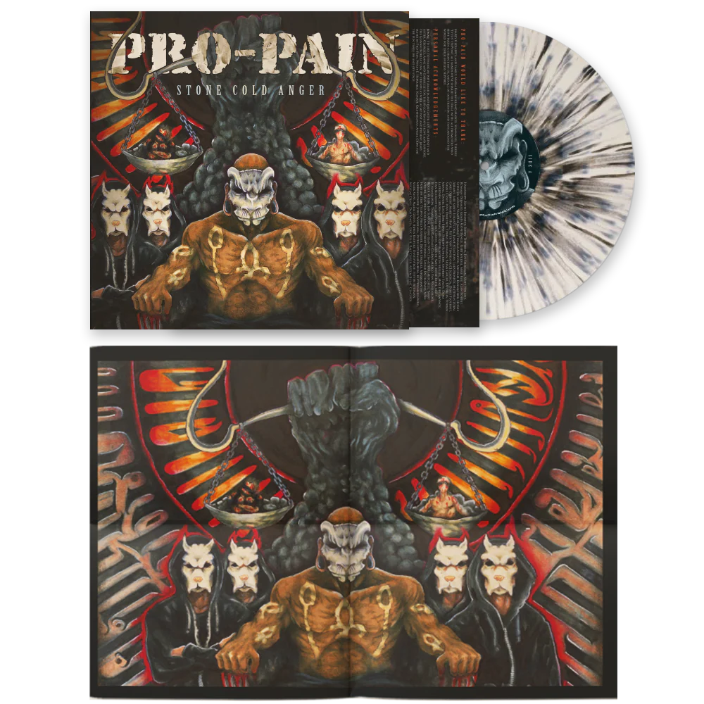 Pro-Pain "Stone Cold Anger (White/Black Splatter Vinyl)" 12"