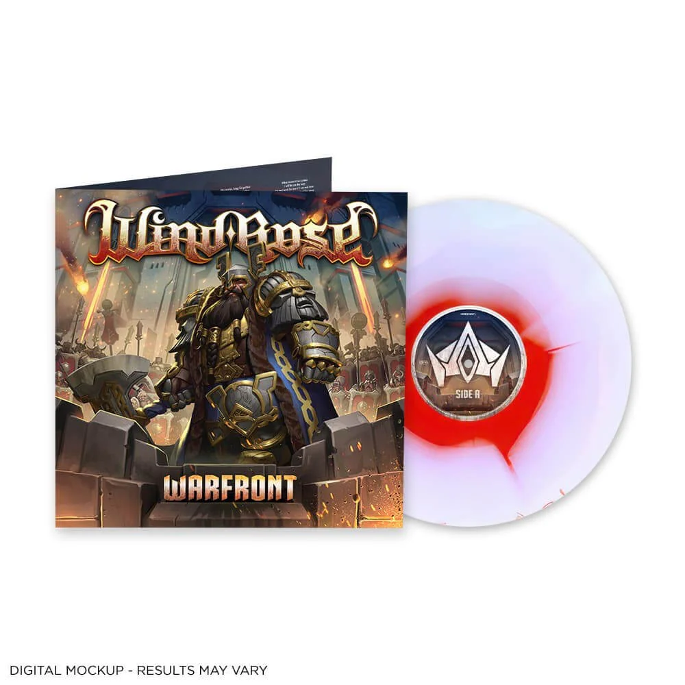 Wind Rose "Warfront (White Opaque Red Ink Spot Vinyl)" 12"